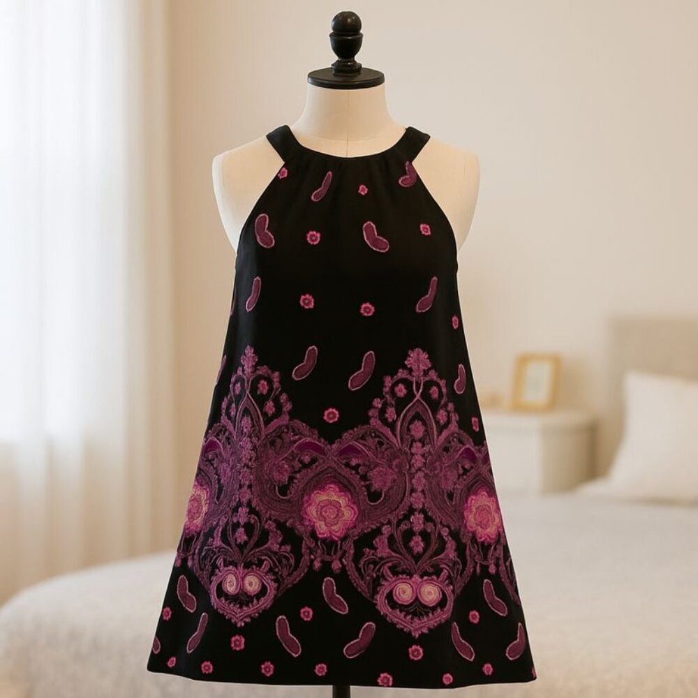 Apt.9 Boho, Sleeveless Sequin Paisley Tunic Top Size S - Picture 1 of 5